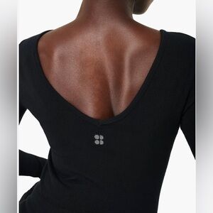 Sweaty Betty Mindful Seamless Long Sleeve Top in Black - Small